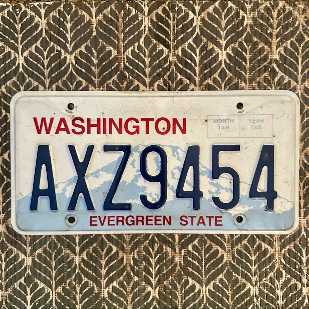 Washington Evergreen State License Plate